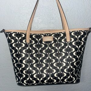 Coach Park Metro Dream C Small Tote - F26201 Gray/black/white